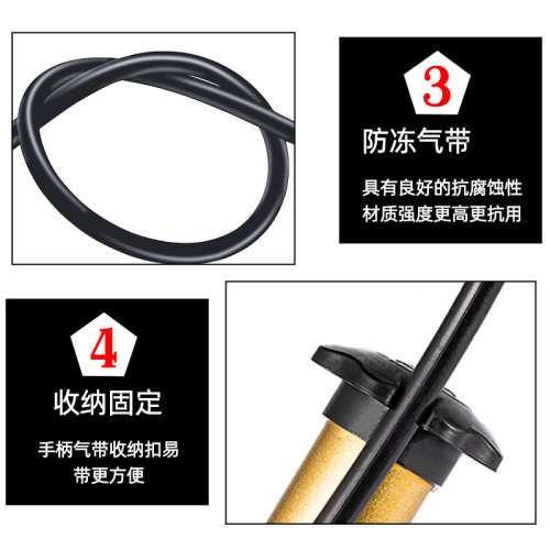 Portable ball mini pump bicycle mountain bike high pressure basketball small air pump air needle wholesale