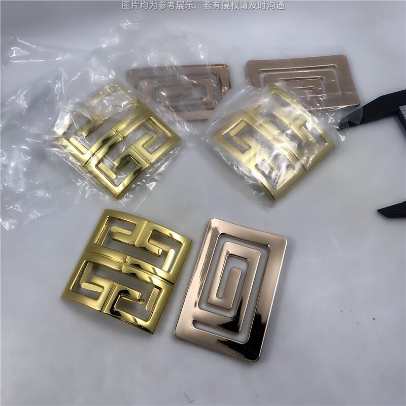 Cloth Ring Decorative Napkin Buckle Beauty Bag Nameplate Women's Shoulder Bag Table Accessories Square Cut Out Maze Trademark