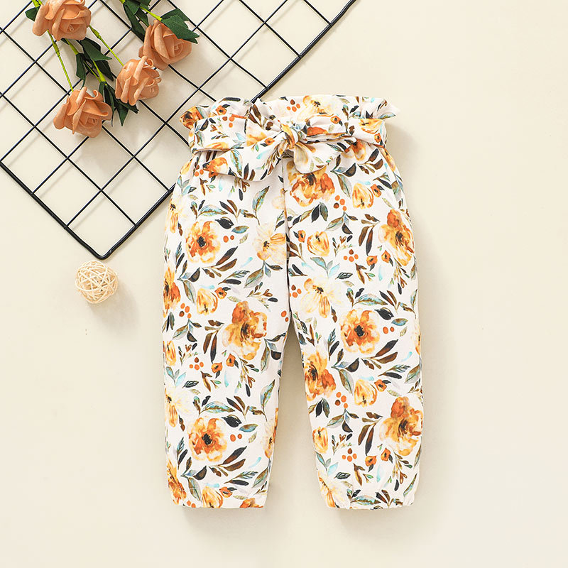 Autumn Baby Printing Pit Strip Two-piece Romper Children's Clothing Baby Long-sleeved One-piece Trousers Suit display picture 6