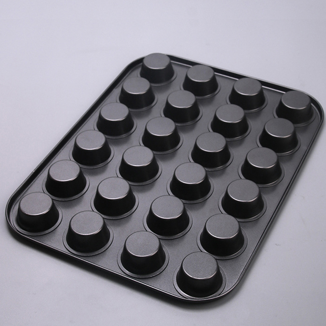 Thick Mini 24-Piece Non-Stick Pudding Pancake Pan with Holes Baking Mold for Cupcakes, Wholesale