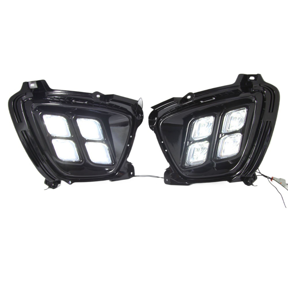 Aplicable a 15 Kia Soranto Luz de marcha diurna especial LED Luz de marcha diurna de cuatro ojos modificación de la luz de niebla