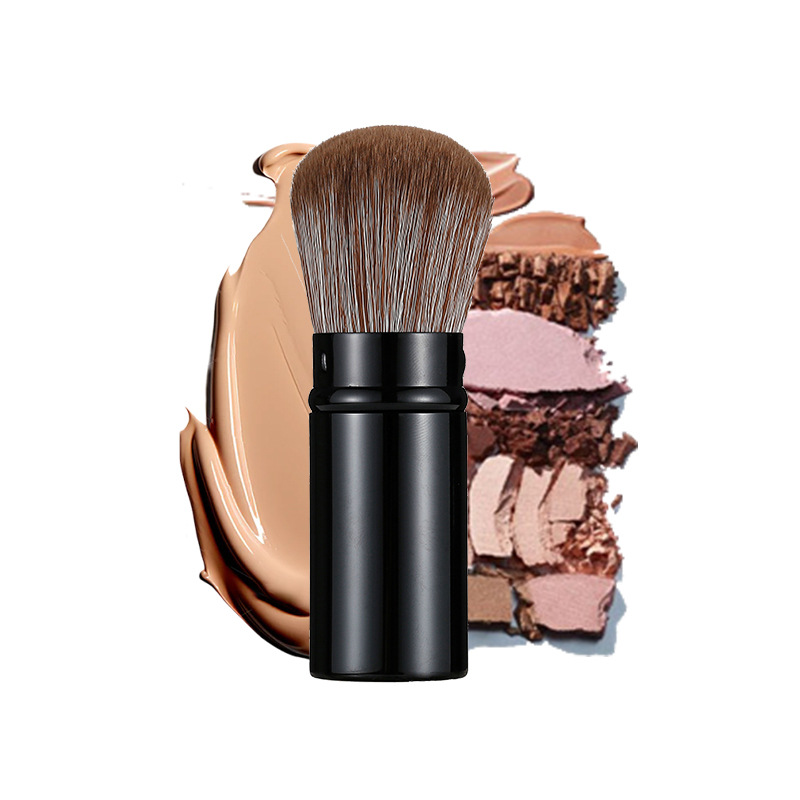 Brocha de maquillaje portátil retráctil grande, superventas transfronteriza, para polvos, colorete, polvos fijadores y contorno