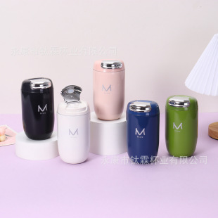 New high-end glossy coffee cup 316 stainless steel thermos cup light luxury retro business water cup portable cup