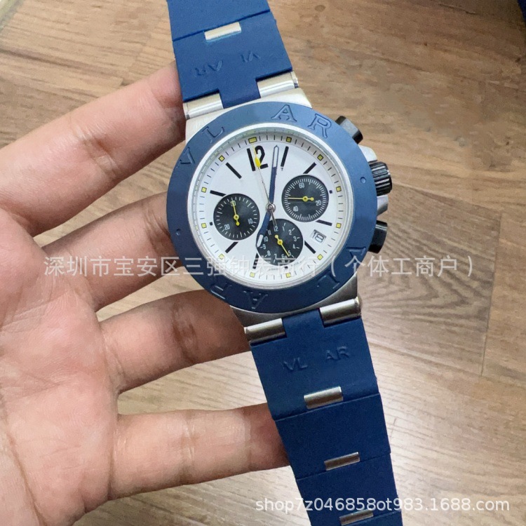 Ventas transfronterizas calientes de seis agujas de cuarzo VK cronógrafo multifuncional de reloj de pulsera de hombre con luz nocturna fábrica directa