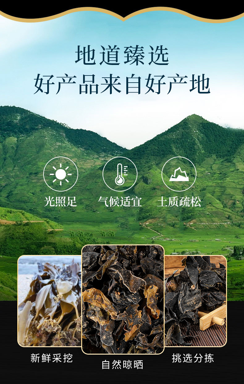 Kun Bu Powder (Laminaria japonica) — Dried Sea Kelp Food Herb, 500g overview