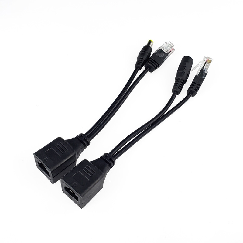 POE分离器30米 12V分离器全铜线供电输出 POE合路器 拍2个一对