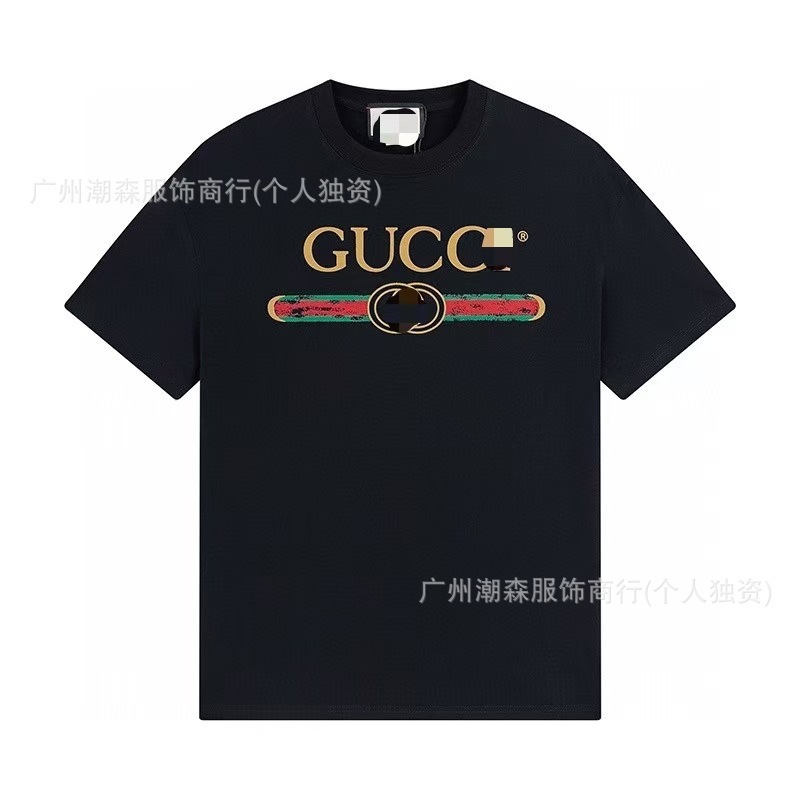 G家爆款T恤高版本纯棉短袖印花男女同款潮牌天花板外贸宽松半袖潮|undefined