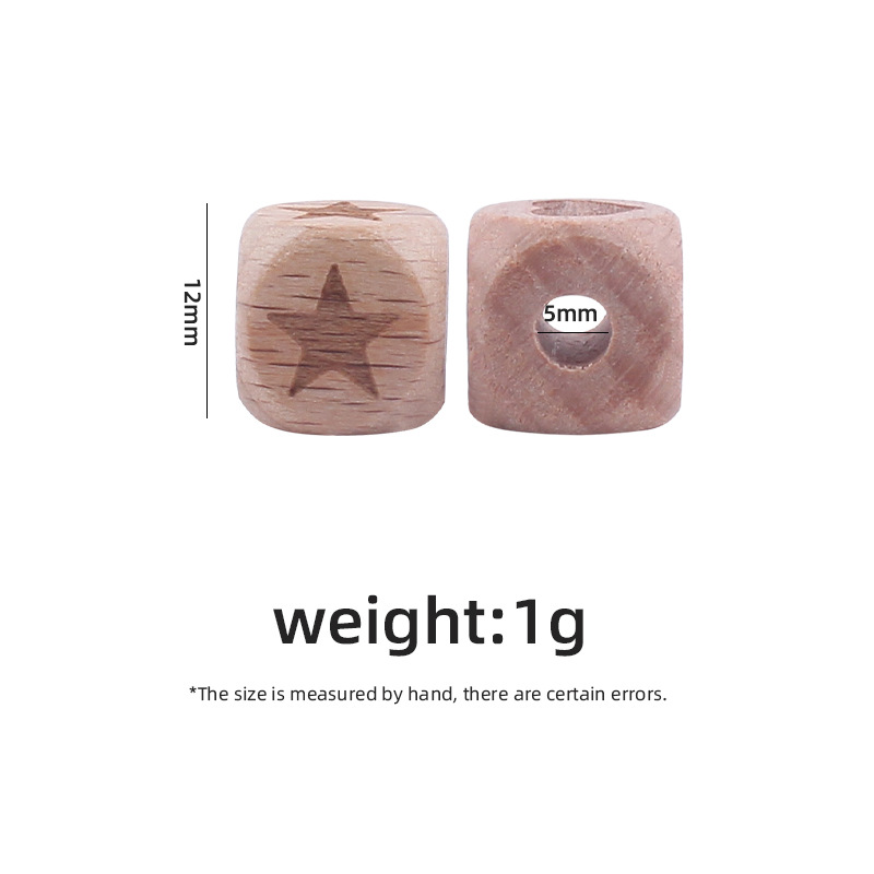 Bebé 12mm haya cuadrado DIY chupete cadena mordedura pulsera molares pequeños accesorios nuevo