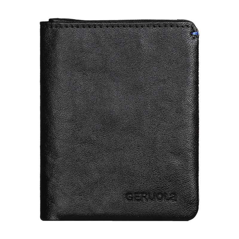Cartera para hombre Cartera corta de cuero Cartera de cuero suave Cartera de cuero de primera capa Cartera de cuero Transfronterizo de Amazon