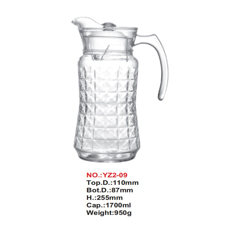 Pot de boca de pato burbujeante fría barra de cerveza de vidrio transparente frutas de té contenedor de cerveza fría agua fría comercial gran olla de cerveza