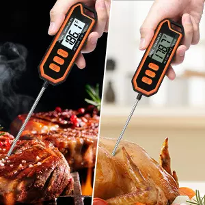 食品温度计 烧烤温度计背面带磁铁防水肉类温度计校准温度计批发