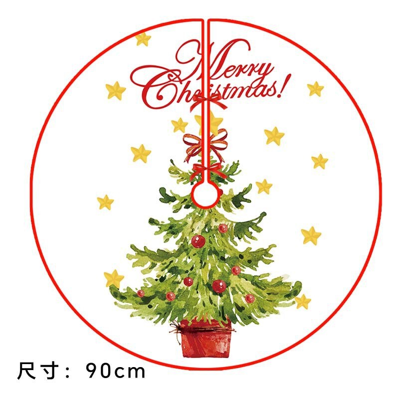 国境を越えたクリスマス装飾用品の雰囲気配置雪花箔押しベルベットの木のスカートの雰囲気配置クリスマスツリーの底|undefined