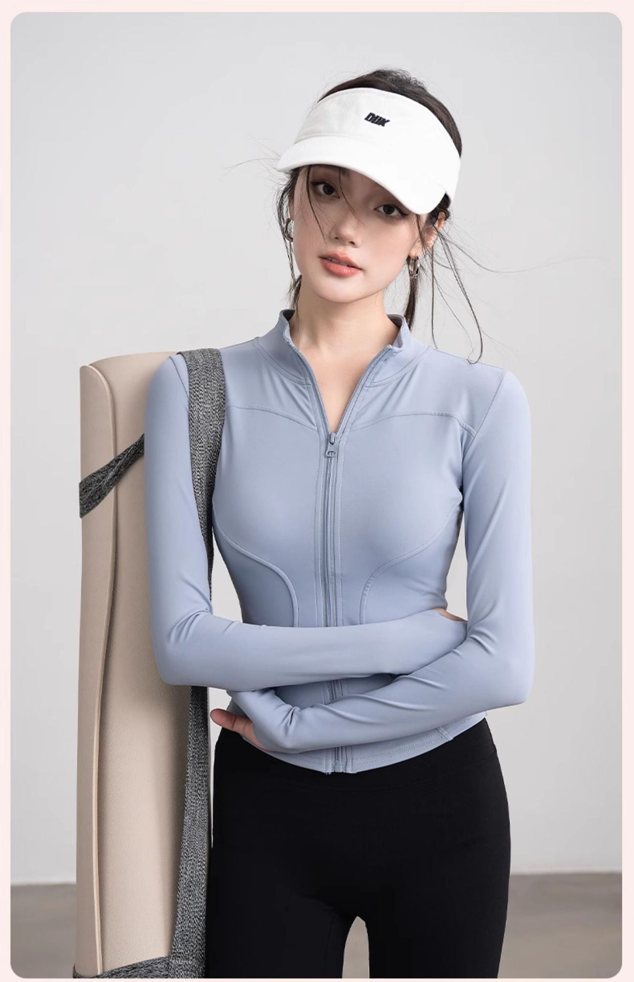 Fleece Slim Sports Jacket Premium Yoga Fitness Top Fitness Clothes Women_desvips.com