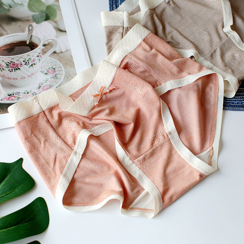 Clearance! Japanese-Style Reindeer Bow Mid-Waist Girls' Panties, Hip-Hugging Comfortable Women's Briefs, Breathable Underwear