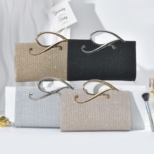 Aliexpress New Product Diamond Pattern Women's Dinner Bag Socialite Banquet Clutch Bag Fine Flash Cheongsam Shoulder Bag Wholesale