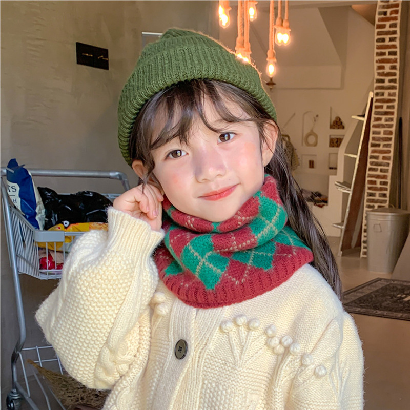 子供のニットマフラー秋冬保温ファッション赤ちゃんの首を囲んで男女の子供の首を合わせます。