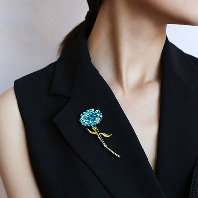 Enamel Plant Corsage Pin – Yaxa sancaqları