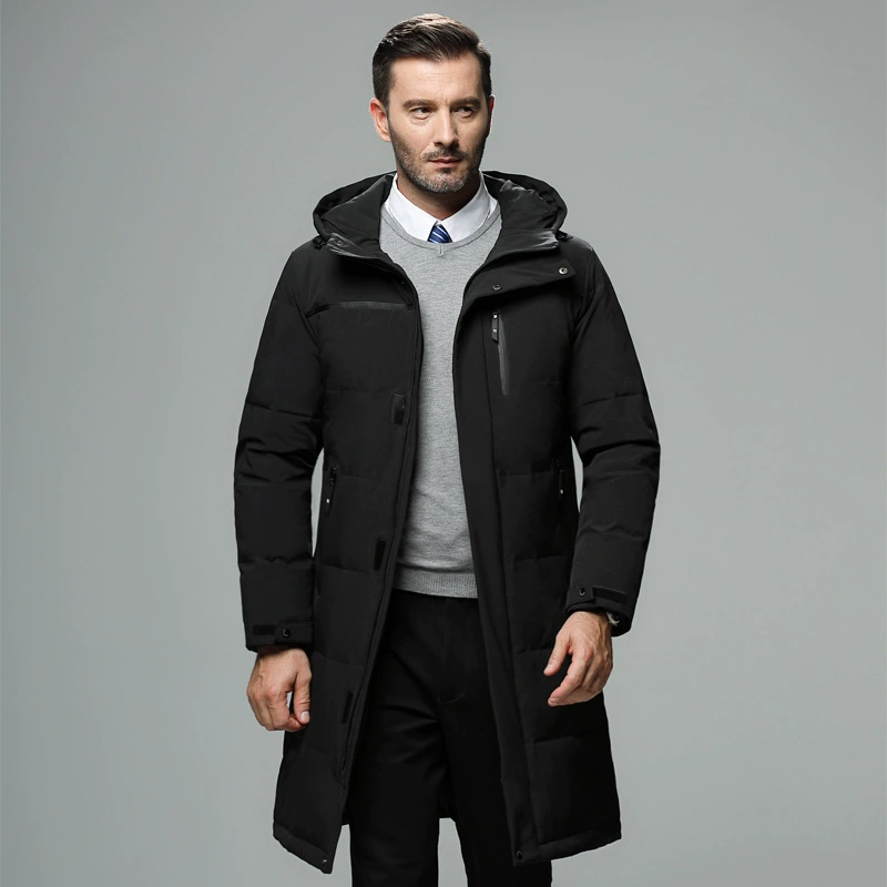 (Cross-border trading), men's long down jacket, for middle age, maxi length, increased thickness, plus size