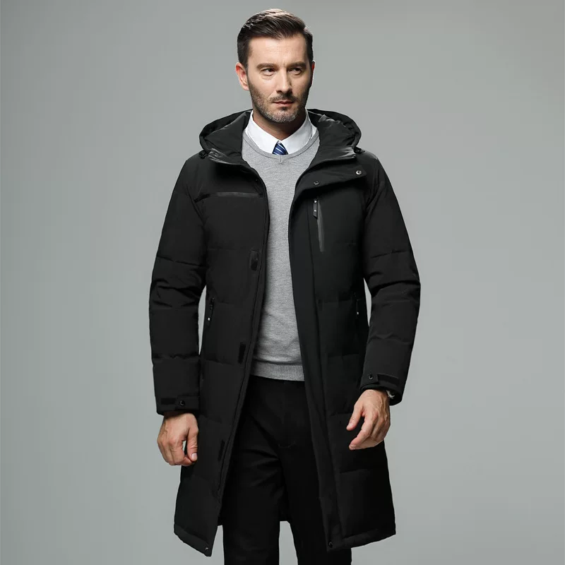 (Cross-border trading), men's long down jacket, for middle age, maxi length, increased thickness, plus size