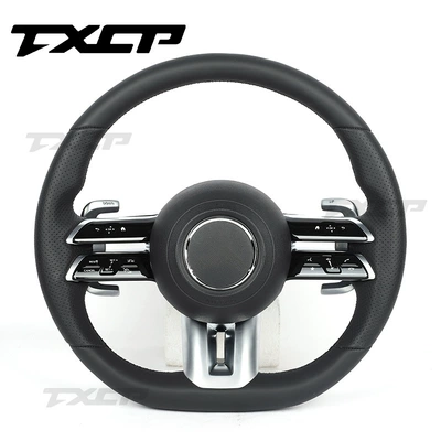 Suitable for Mercedes-Benz Amg A-Class B-Class C-Class G-Class E-Class S-Class Cla Modified and Upgraded Carbon Fiber Dragonfly Steering Wheel (Steering wheel) - full-leather-model-1