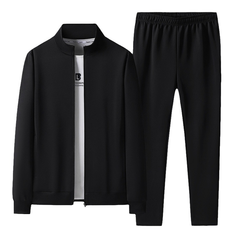 Men's Sportswear suit Spring and Autumn Casual Sportswear Men's Long-sleeved Trousers suit Sweatshirt Running Fitness Wear