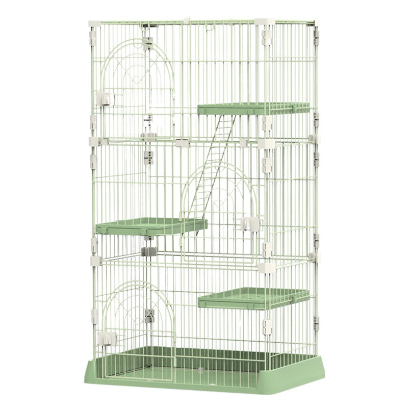 Cola-laminado gato jaula gato Villa casa interior gran espacio libre con inodoro pequeño gato casa gato Casa