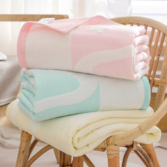 Factory Wholesale 100% Cotton 32 Denier Untwisted Children's Quilt Cute Cartoon Pattern Baby Blanket Kindergarten Nap Towel Cover
