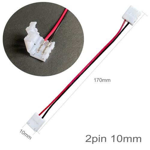 Low-voltage LED strip solderless clip connection wire, single head front connection, double head clip for connectors 2/3/4/5/6P