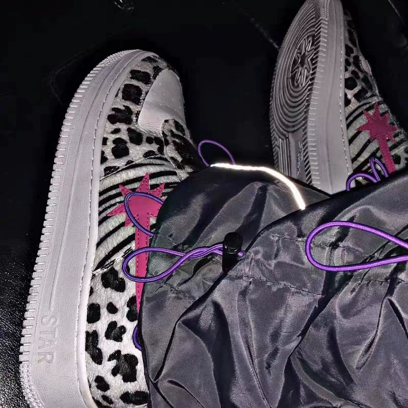 STAR WALK осень-зима новый национальный прилив спортивная повседневная женская обувь пара леопардовый рисунок звезды кроссовки мужская обувь