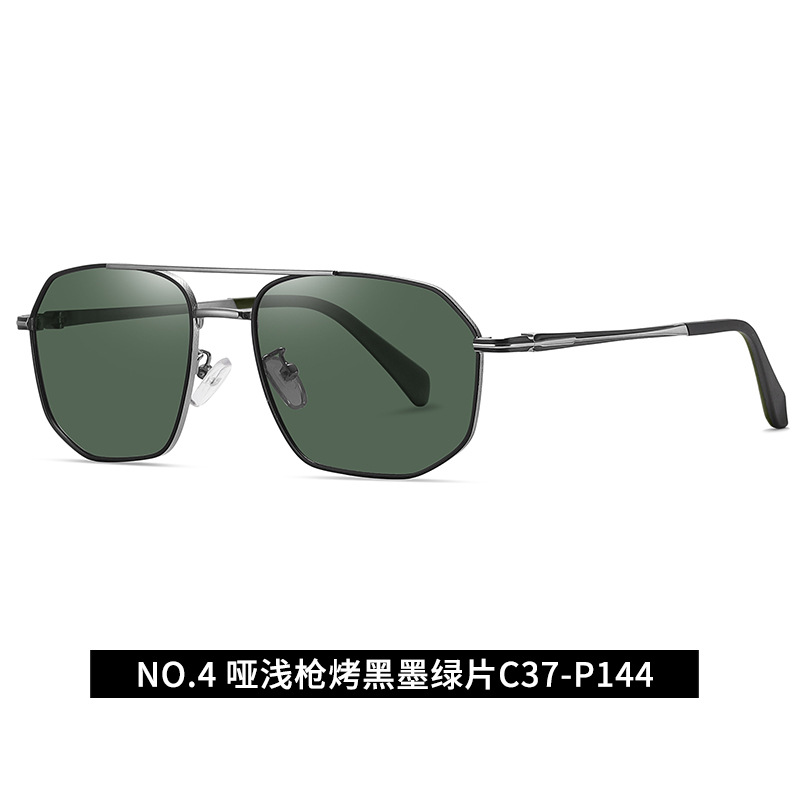 Suministro directo de fábrica nuevas gafas de sol polarizadas de dos colores para hombres gafas de sol de polígono de metal 6324 gafas de moda europeas y americanas