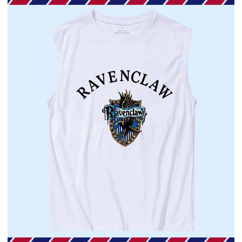 Harry PoTTer JoinT Men's and Women's HogwarTs SlyTherin Preppy STyle Peripheral logo PrinTed Sleeveless T-shirT Back
