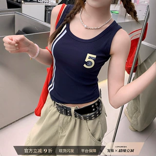 龙妹家工字背心外穿无袖上衣女夏2025新款美式酷辣小吊带绝美内搭