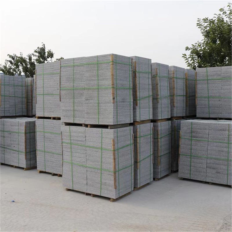 湖北潜江花岗岩芝麻白灰黑庭院砖平侧石火烧板荔枝面黄锈路沿地铺