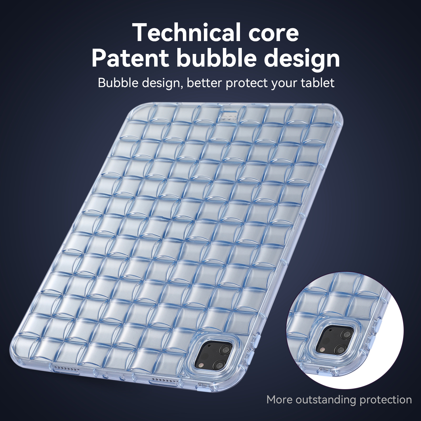 Suitable for iPad Mini6/4/5 Anti-Fall Pro11 Transparent Ipad10 Soft Air345 Tablet Protective Case Ice-Clear