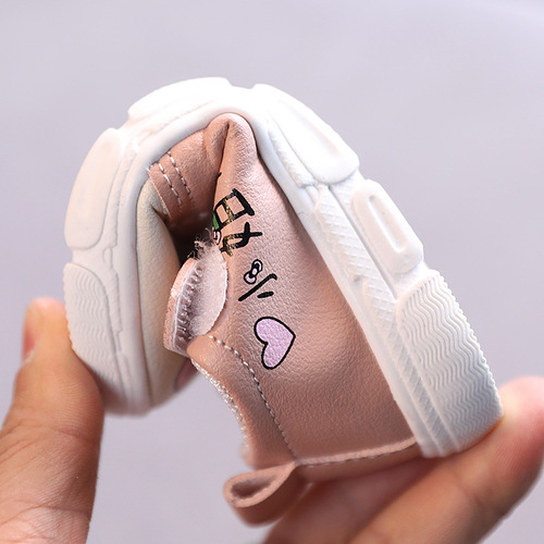 Spring and autumn girls sneakers toddler shoes 0-2 years old 1 soft sole non-slip baby shoes boys sports cute princess shoes
