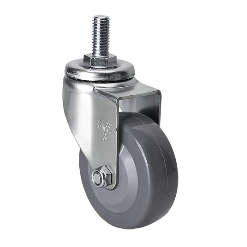 Rueda Giratoria Ligera con Rosca 36-74 de 2.5 3 4 Pulgadas PU con Freno
