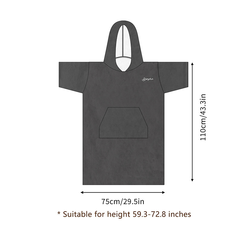 Nueva microfibra Toalla de baño para adultos absorbente de secado rápido con capucha capa Albornoz bordado Toalla de playa fábrica al por mayor