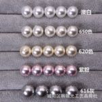 澳白色水晶玻璃半孔珍珠 正圆单孔玻璃仿珍珠配件项链手链DIY配件