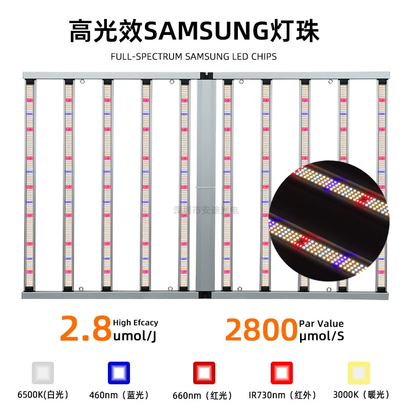 Светодиодный заполняющий светильник для растений, фитолампа, 800W, 1200W, высокая мощность, комфортный спектр света