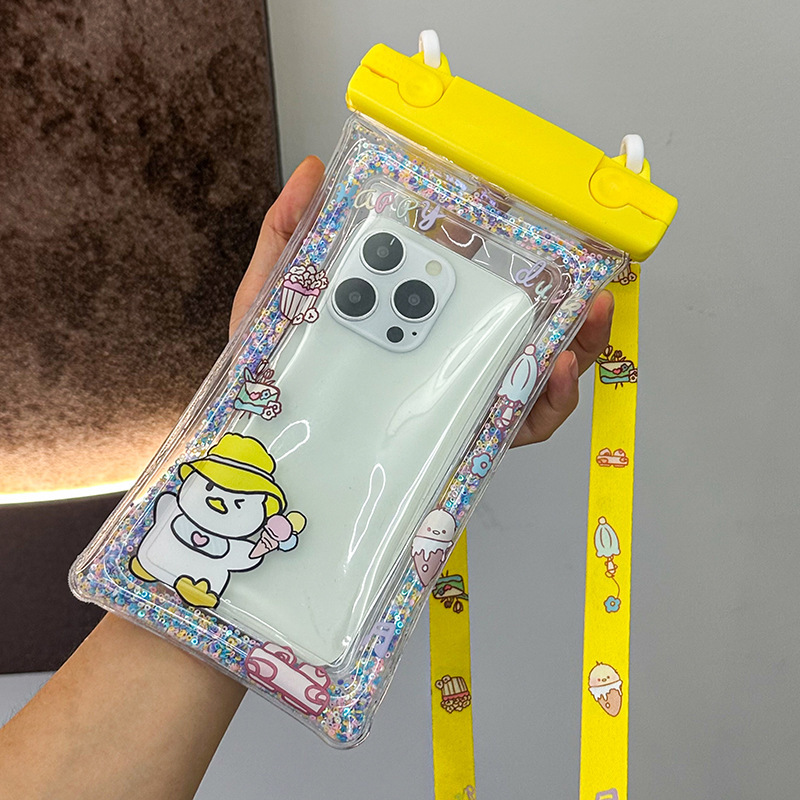 Bolsa impermeable para teléfonos móviles, bolsa de aire de dibujos animados, cubierta de pantalla táctil, bolsa impermeable para teléfonos móviles de 8 grados, bolsa impermeable para nadar, bolsa impermeable para buceo image 11