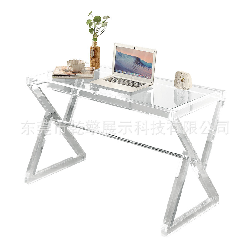 Transparent acrylic desk, entryway writing desk, computer desk, plexiglass dressing table, modern minimalist small office desk Transparent acrylic desk, entryway writing desk, computer desk, plexiglass dressing table, modern minimalist small office desk
