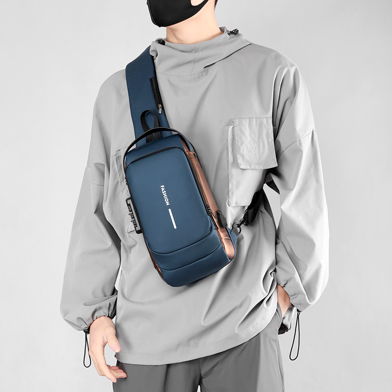 Fanny Pack Bags Type Travel, Daily Occasion Oxford Cloth Material Solid Color Pattern Men's Business Streetwear Solid Color Oxford Cloth Waist Bags