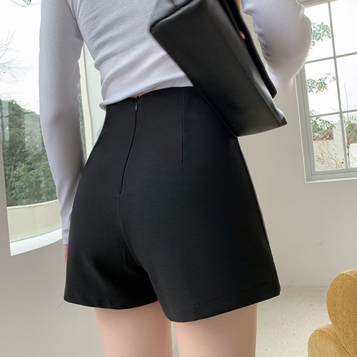 Plus Size New Casual Suit Shorts Women Spring Outwear Wide Leg High Waist Elastic Popular Slimming Versatile Trendy 