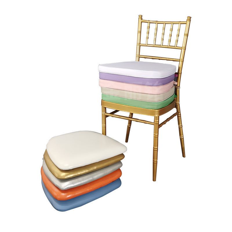 Fábrica al por mayor de metal Silla de bambú de alta esponja elástica cojín Hotel banquete silla suave bolsa móvil PU cojín de cuero bolsa de asiento