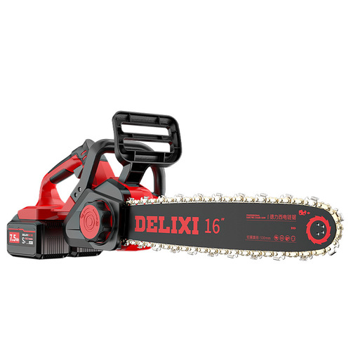 Delixi electric chainsaw rechargeable outdoor lithium electric chainsaw household small handheld electric chain saw electric saw firewood logging saw