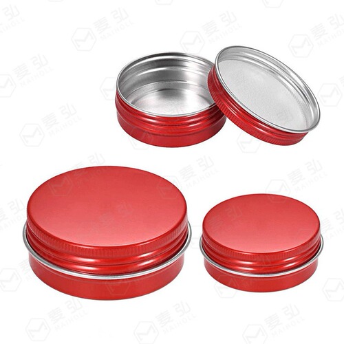 5-250ml red sealed aluminum box, 10g aluminum can, tea candy round aluminum box, hair wax small aluminum box