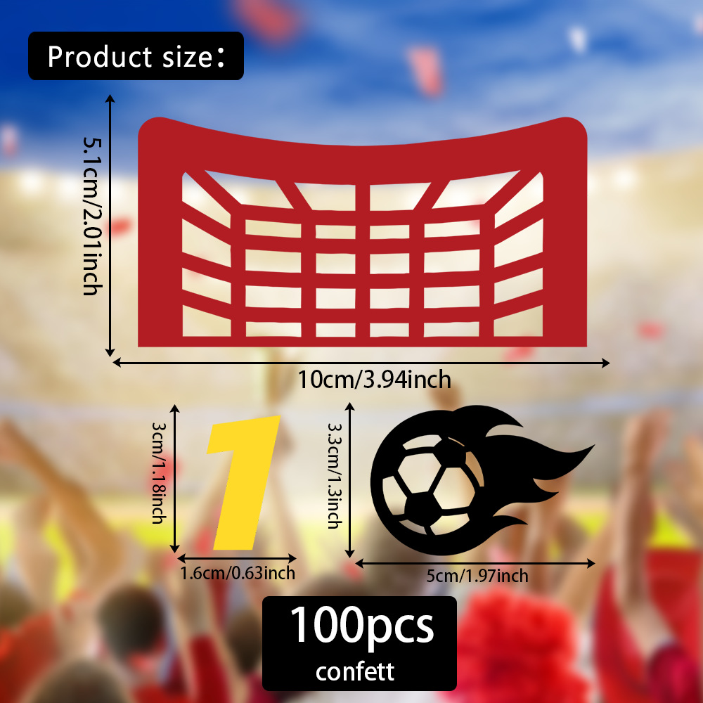 100 piezas de confeti Copa del Mundo aplausos de fútbol tiro de fiesta decoración de la noche props de lanzamiento FZX - 167