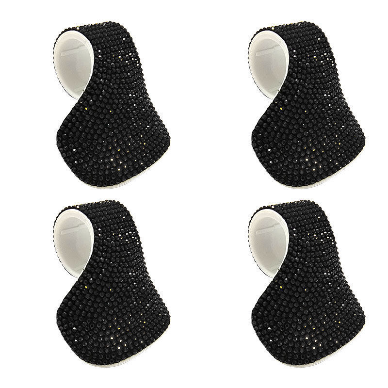 블랙 컬러 다이아몬드 [손에 편안함]-[4개 팩] 인기 팩