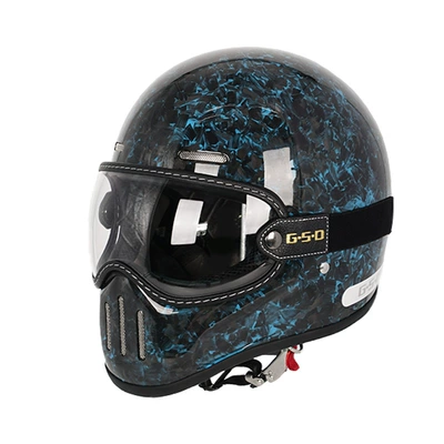 Motosiklet kaskı (dəbilqə) — All-Season Safety Helmet 3C - blue-forging-transparent-mirror-m55-56