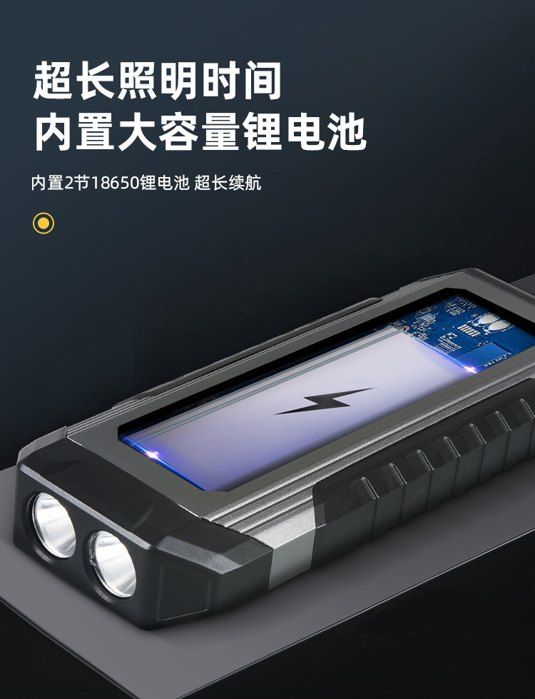 Super Bright Strong Magnetic Work Light Auto Repair Repair Light Strong Light Long Life Car Repair Outdoor Rechargeable Lighting Hand Wholesale